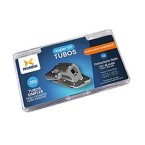 Kit de Tubo Prescrição Roth Simples Slot .022 Cola 4 Quadrantes Gancho -357247 - Morelli