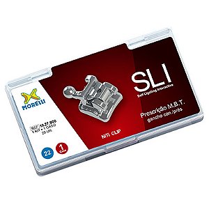 Kit de Bráquete Autoligado 01 Caso Prescrição M.b.t Sli Slot .022 Gancho Can/prés 10.27.900 - Morelli