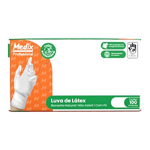 Luva de Procedimento de Látex com Pó Mblife - Medix