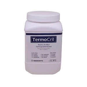 Resina Acrílica Termopolimerizável Termocril Pó Rosa Sem Veias 1kg - Imodonto