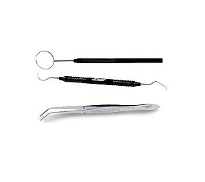 Kit Clínico Básico C/ 3 Peças Preto - Golgran