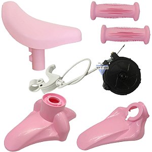 Kit Selim, Para-Lamas, Punho Freio P/Bicicleta Aro 12 Nathor