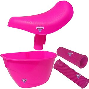 Kit Selim Cesta Manopla Aro 12 P/ Bicicletas Nathor Original