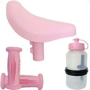 Kit selim Garrafinha Punho Para Bicicleta do Aro 12 Nathor