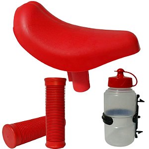 Kit selim Garrafinha Punho Para Bicicleta do Aro 12 Nathor
