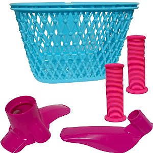 Kit Cesta Para Lamas E Punho Para Bicicleta do Aro 16 Nathor