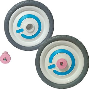 Kit 2 Rodas Traseira Para Triciclo, fabricado pela Nathor  Um Lado