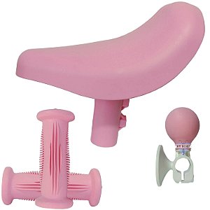 Kit Selim Manopla e Buzina Para Bicicletas Do aro 12 Nathor
