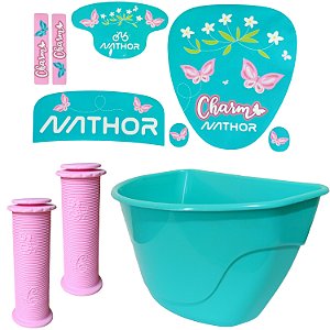 Kit Cestinha Adesivo Punho Para Ticiclo Nathor COR:ROSA1