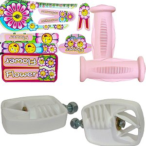 kit Pedal Adesivo Punho para Bicicletas do aro 12 Nathor COR: ROSA