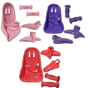 Kit Infantil Cadeirinha(NÃO ACOMPANHA SUPORTE DE FIXAÇÃO) Punho Para-lamas Para bicicleta do aro 12 NATHOR