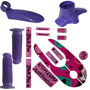 Kit Para bicicleta do Aro 14 Nathor Para-Lamas Punho e Adesivo