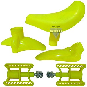 Kit Selim Para Lama e Pedal Para Bicicleta do Aro 12 Infantil