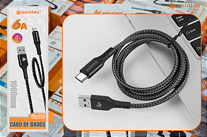 Cabo de Carregamento e Dados Pei-J75 Série 6A - Nylon Trançado