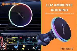 Suporte Magnético com Carregador Veicular Sem Fio PEI-WS19