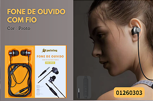 Fone de Ouvido com Fio P2 e microfone Estéreo PEI-EP33