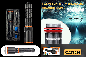 Lanterna Multifuncional Recarregável 50000W PEI-CA05