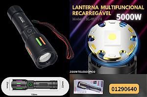 Lanterna Multifuncional Recarregável LED SHINYMAX BL-611-TG