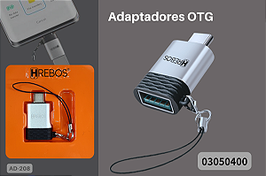 Adaptador OTG Hrebos Tipo-C/USB AD-208