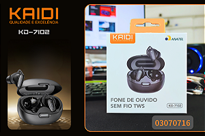 Fone de Ouvido Bluetooth TWS KD-7102 Kaidi