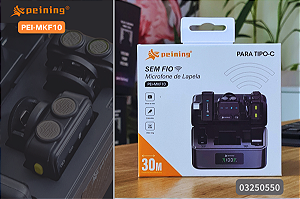 Microfone de Lapela Sem Fio Peining PEI-MKF10 – Tipo-C