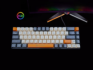 Mini Teclado Gamer PEI-FR02 com Iluminação RGB