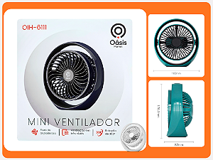 Mini ventilador gira 360 graus OIH-6111