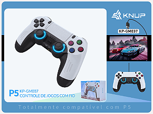 P5 Controle de jogos com fio KP-GM037