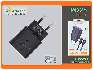 Carregador Turbo 25W Tipo-C PEI-PD003-5