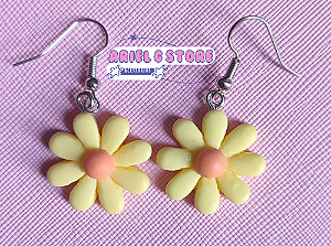 Brinco Flor Amarela