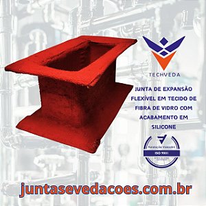 Junta de expansão em tecido Fibra de Vidro tipo flange