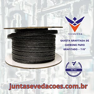 Gaxeta Grafitada entrelaçada de Carbono Puro - 7/8"