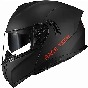 Capacete Race Tech Signal Monocolor - Preto Fosco (Articulado) Tam: 56