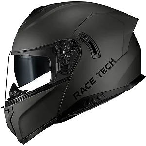 Capacete Race Tech Signal Monocolor - Cinza Titânio Fosco (Articulado) Tam: 56