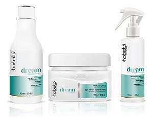 Kit Dream Hobety Shampoo 300ml+máscara 300g+leave-in 150ml Hobety Pós Química Dream Hobety Shampoo, Máscara E Leave-in P