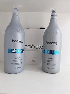 Kit Hobety Platinum Plus Shampoo E Creme Matizador 1,5l