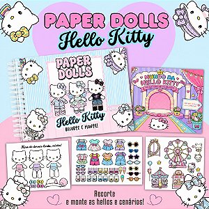 ENVIO RAPIDO LIVRO DE RECORTAR, COLAR E BRINCAR - PAPER DOLLS HELLO KITTY