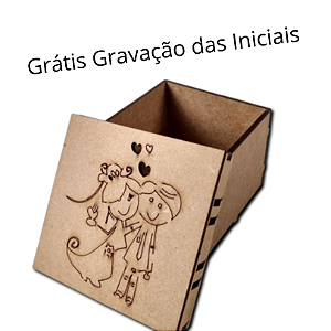 Caixa  Noivinhos MDF Cru.