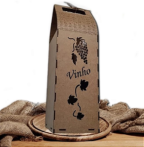 Porta Garrafa de Vinho em MDF