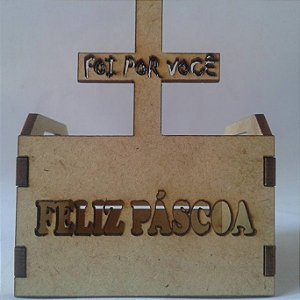 Mini Caixote Feliz Páscoa 5 Cm.