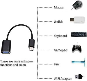Cabo Adaptador USB Otg Fêmea Tipo C Macho para Pendrive Usb Celular Tablete Notebook