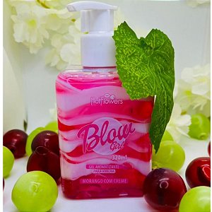 BLOW GIRL-Mix de gel e creme beijável com aroma irresistível de morango com creme.