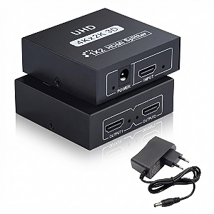 Divisor Splitter HDMI 1x2 4k Ultra HD ativo com fonte Conex