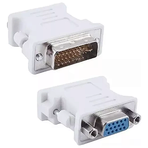 Adaptador Dvi-i 24+5 Pinos Macho P/ Vga 15 Pinos Femea