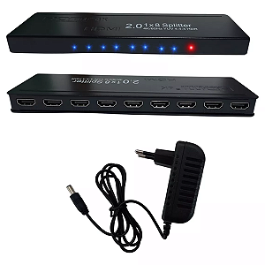 Splitter 1x8 Hdmi Divisor Distribuidor 2.0 4k 60 Hz Ultra