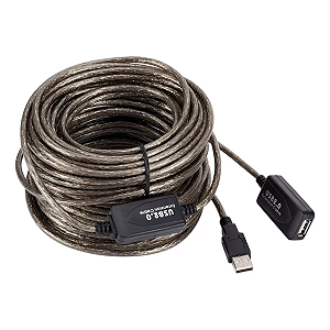 Cabo extensor usb 2.0 com amplificado - 20 metros