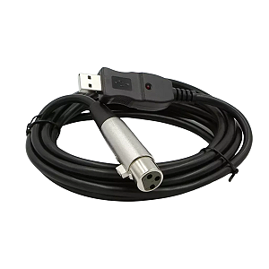 Cabo USB Para XLR Femea 3M