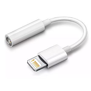 Cabo Adaptador P2 Áudio Fone iPhone 11 12 13 Pro Max Cor Branco