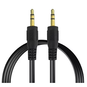 Cabo Auxiliar Áudio P2x P2 Estereo Dourado - 5 Metros