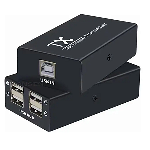Extensor Usb 2.0 E Rub Usb 4 Portas 200 Mts Via Rj45 Ativo
